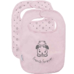 Frogs and Dogs slab roze met afbeelding en streepjesprint van zacht katoen