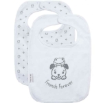 Frogs and Dogs slab wit met print en streepjes, gemaakt van zacht katoen