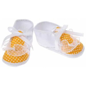Junior Joy baby schoentjes meisjes Newborn – stippen geel/wit