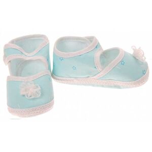 Junior Joy baby schoentjes meisjes Newborn – bloemenprint blauw/wit