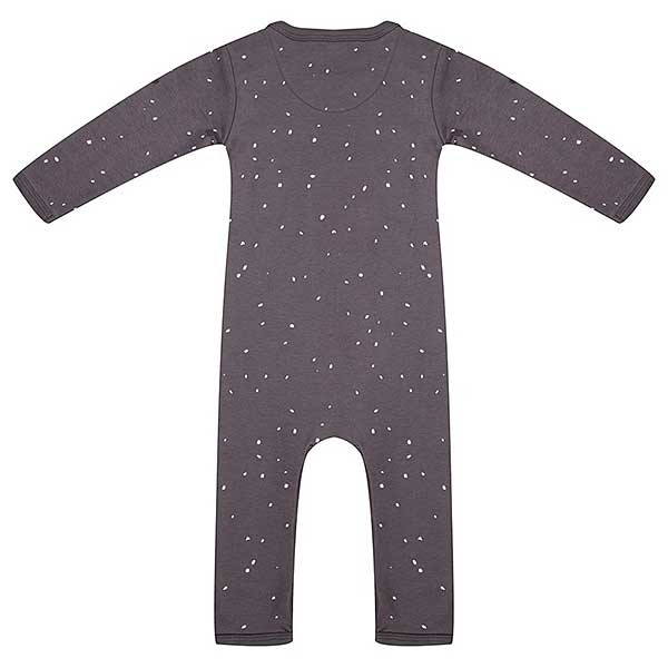 Een leuk boxpakje Dots Pavement voor jouw kleintje met een stippenprint in de kleuren grijs en wit uit de collectie van Little Indians.