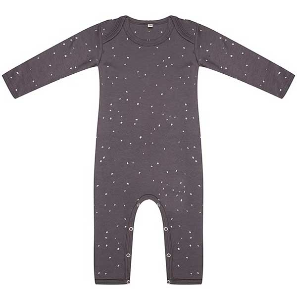 Een leuk boxpakje Dots Pavement voor jouw kleintje met een stippenprint in de kleuren grijs en wit uit de collectie van Little Indians.