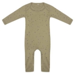 Een leuk boxpakje Dots Sponge voor jouw kleintje met een stippenprint in de kleuren groen en zwart uit de collectie van Little Indians.