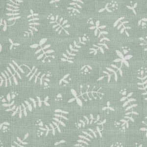 Washandjes Organic Botanic Stonegreen - Wit/Groen - 17 x 20 cm - set 4 stuks - Briljant Baby