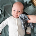 Leuke wit/blauwgrijze monddoekjes uit de collectie Organic Botanic van Briljant Baby. Dit mooie setje monddoekjes bestaat uit 2x blauwgrijs met witte opdruk en 2x witte met blauwgrijze opdruk.