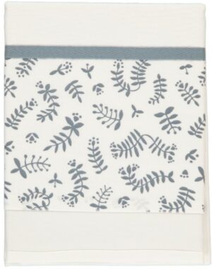 Wieglaken Organic Botanic Blauw Grijs - Wit/Blauwgrijs - 75 x 100 cm - Briljant Baby