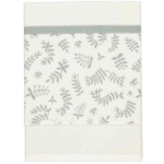 Dit mooie witte lakentje met een grijze print van diverse takjes op de omslag van het lakentje. Het lakentje heeft boven de print een mooie bies.