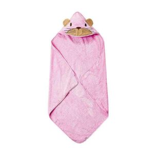Een leuke roze badstof badcape van het merk Pippi. De badcape is niet alleen liefdevol vervaardigd, maar ook nog eens versierd met een beertje op de capuchon.