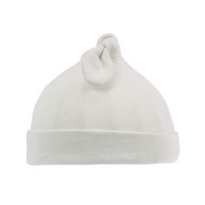 Soft Touch baby knooopmutsje Knotty - effen wit - maat 50/62