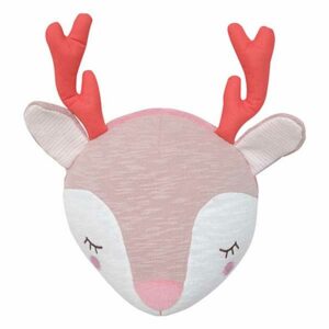 Tiamo wanddecoratie Dreamy Deer - roze/wit - 30 cm