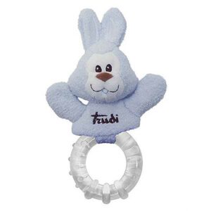 Trudi bijtring Cremino Rabbit pluche/kunststof – konijntje blauw