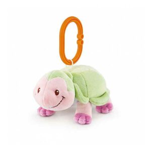 Trudi knijpknuffel Schildpad - groen/roze - 14 cm