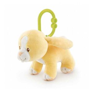 Trudi knijpknuffel Konijn - geel/wit - 14 cm