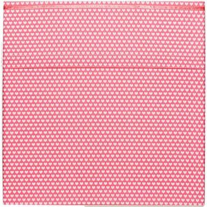Dit geweldig mooie roze lakentje van het kwaliteitsmerk Briljant Baby is gemaakt van hoge kwaliteit katoen. Het lakentje heeft een roze bies en een witte print van hartjes.