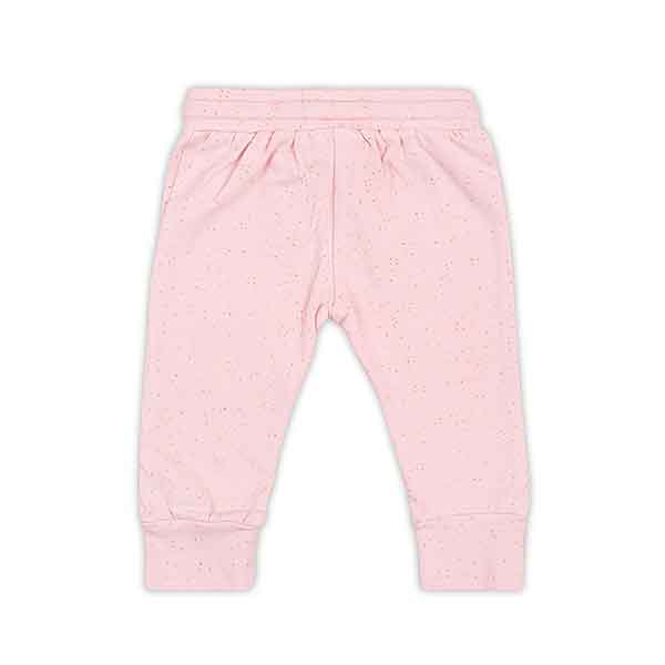 Een leuk broekje met een fijne stippenprint uit de collectie Mini Dots Blush Pink van Jollein. Het broekje heeft een elastische band met een koordje. 