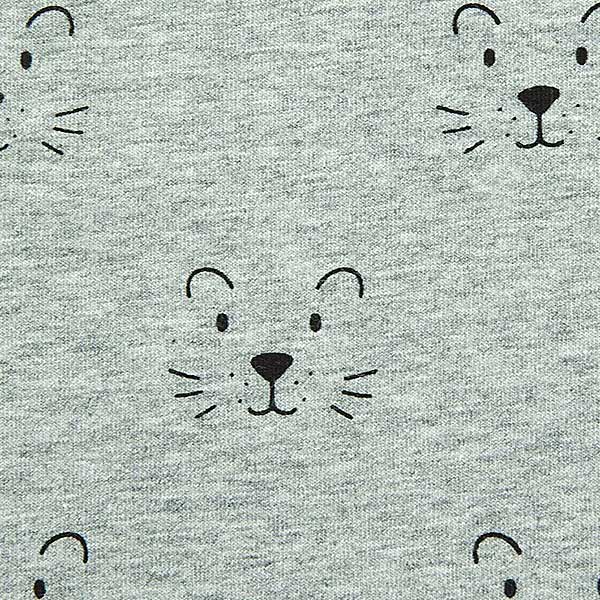 Leuk grijs shirtje met lange mouwen van Jollein uit de collectie Little Lion Grey. Het shirtje heeft een zwarte bedrukking van leeuwengezichtjes. Gemaakt van biologisch katoen.