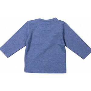 Dit is een stoer kobaltblauwe shirtje met lange mouwen is van het merk Dirkje. Het shirtje heeft een borstzakje. De binnenkant van de hals is grijs met blauwe sterren. 