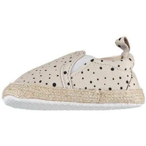 XQ Footwear baby schoentjes meisjes textiel/kunststof - stippenprint beige/zwart