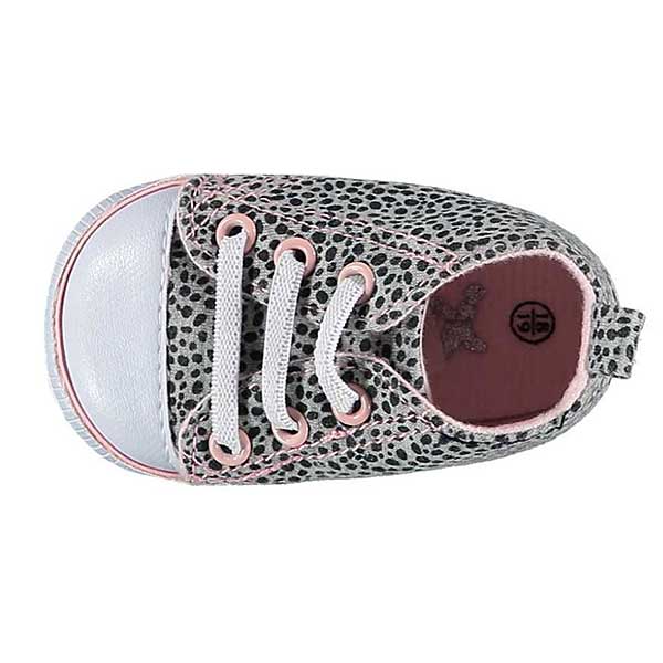 babyschoenen XQ Footwear met dierenprint en antislipzool voor baby meisjes eerste stapjes