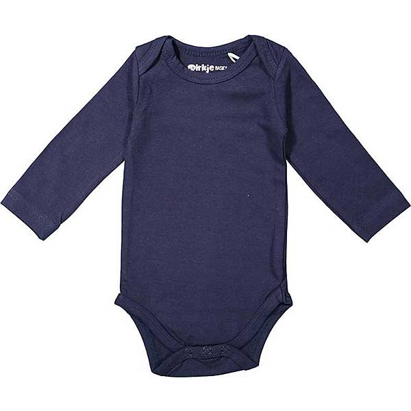 Een makkelijk basic rompertje in de kleur donkerblauw uit de collectie basics van Dirkje Babywear. Rompertje heeft lange mouwen en is gemaakt van katoen.