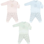 Leuke pyjama's met print op het broekje en borduursel op het shirtje, van het merk Frogs and Dogs uit de collectie Happy Dogs & Little Frogs.