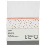 Dit geweldig mooie laken uit de collectie Minimal Terra van het kwaliteitsmerk Briljant Baby is gemaakt van hoge kwaliteit katoen en is voorzien van leuke vlekkenprint.