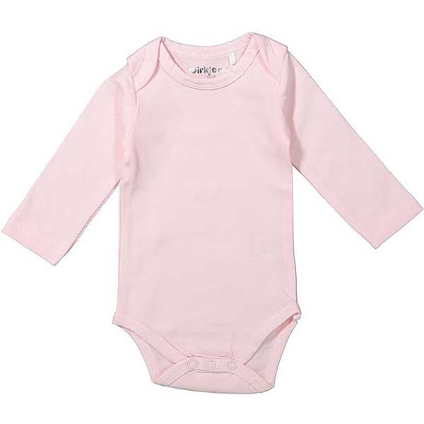 Een makkelijk basic rompertje in de kleur roze uit de collectie basics van Dirkje Babywear. Rompertje heeft lange mouwen en is gemaakt van katoen.