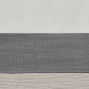 Ledikantlaken Wrinkled Storm Grey - Hydrofiel - Grijs - 120 x 150 cm - Jollein