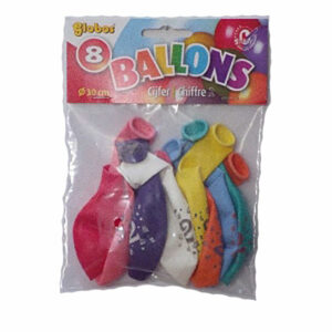 Cijferballonen nr 2 - Multicolor – 30 cm – Globos
