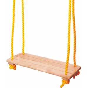 Schommel plank - geel/hout