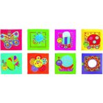 Dit zachte reuzenboek heeft acht verschillende bladzijden met verschillende structuren en activiteiten. Alle bladzijden hebben een knipservulling, maar er zijn ook bladzijden met een spiegeltje, piepje of vleugels met een knispergeluidje.