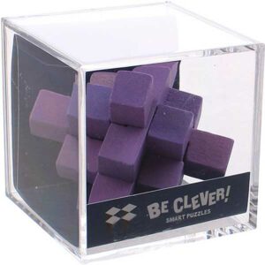Houten smart puzzels - Paars - 6 cm - Moses Be Clever!