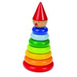 Goki stapeltoren magnetische clown met kleurrijke ringen. Leerzaam speelgoed voor baby en peuter dat motoriek en ontwikkeling stimuleert.