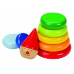 Goki stapeltoren magnetische clown met kleurrijke ringen. Leerzaam speelgoed voor baby en peuter dat motoriek en ontwikkeling stimuleert.