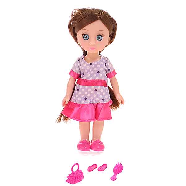 Johntoy tienerpop Lily Dolls met accessoires in roze en lila kleuren voor fantasierijk speelplezier