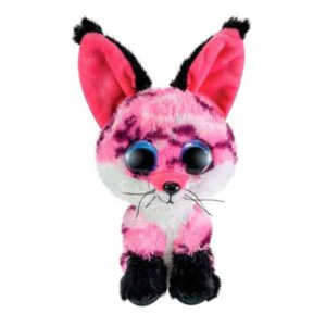 Fox Rhubarb is een 15 cm grote Lumo Star. Een lieve vos met een geweldige roze  vacht. Heerlijk zacht. Wauw! Lievelingseten: Noten en bessen - Leukste om te doen: Zoek, vind & haal spelletjes