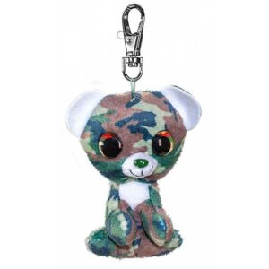 Lumo Stars pluche sleutelhanger Bear Camo - beer groen/bruin/wit -  8,5 cm