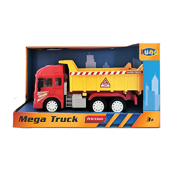 Kiepwagen kunststof rood geel van Luna van 28 cm