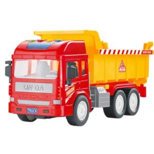 Kiepwagen kunststof rood geel van Luna van 28 cm