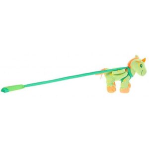 Duwstok eenhoorn - Groen/Oranje - 25 cm - Toi-Toys