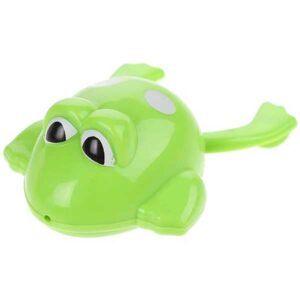 Badspeelgoed zwemmende kikker - Groen/Wit - 11 cm - Eddy Toys