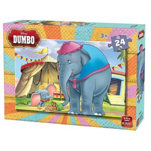 Legpuzzel Dumbo & mama - 24 stukjes - King