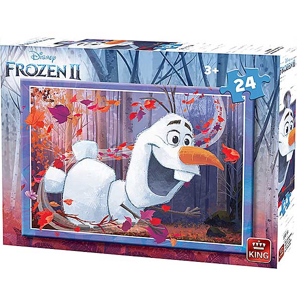 Een leuke puzzel van Olaf uit de film van Frozen II. Olaf vermaakt zich hier zeer goed in het bos. Deze puzzel komt uit de collectie van King.