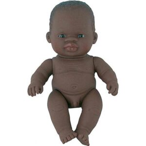 Babypop Afrikaanse Jongen - 21 cm - Miniland