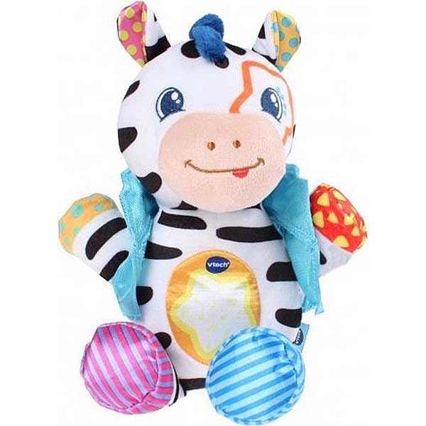 Knuffelrock Zebra - Interactief - Wit/Zwart/Geel - 30 cm - VTech