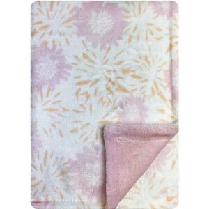 Modern Baby zomer wiegdeken Flowers 75 x 100 cm - bloemenprint roze