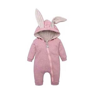 Onesies Bunny Pink - Biologisch katoen - Roze/Wit - Maat 3 - 6 maanden - Mama Siesta