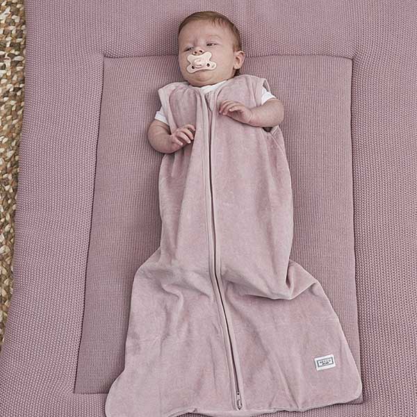 eyco velvet zomerslaapzak Lilac 110 cm in zachte lila kleur met ritssluiting voor comfortabel slapen in de zomer