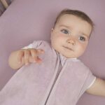 eyco velvet zomerslaapzak Lilac 110 cm in zachte lila kleur met ritssluiting voor comfortabel slapen in de zomer