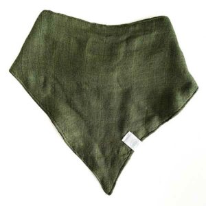 MaeMae baby bandana Moss Green - effen mosgroen